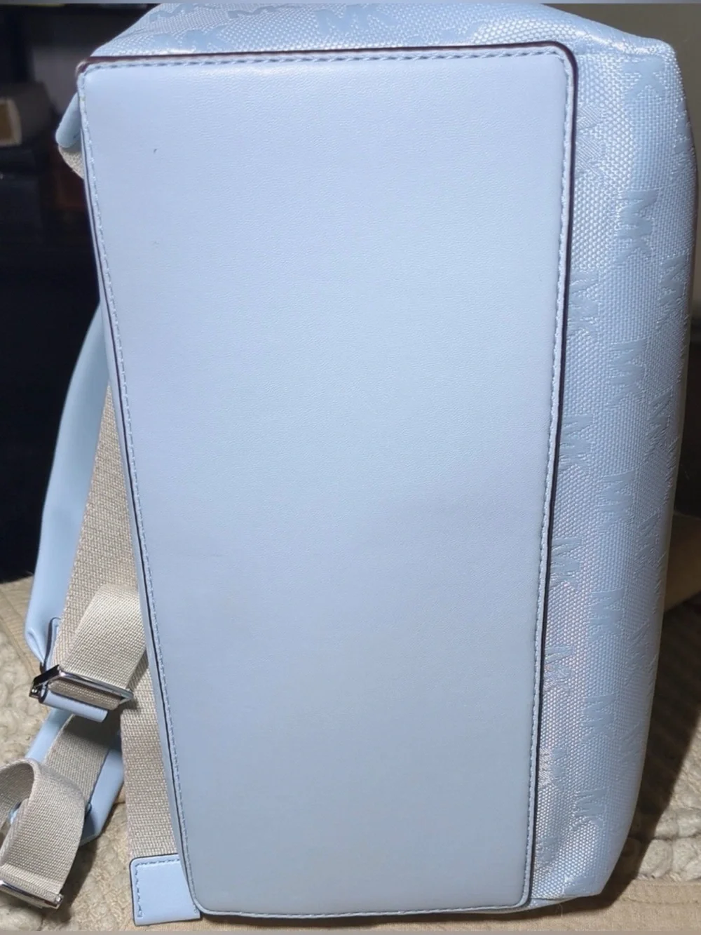 Michael Kors Pale Blue MK Logo Backpack